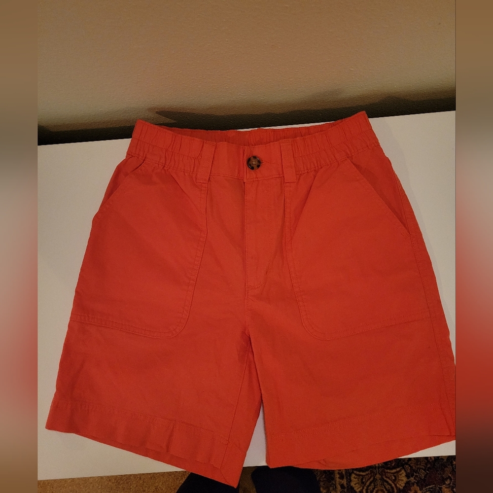 Duluth Trading Co Orange Elastic-Waist Women's Shorts
